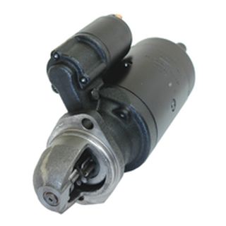 Starter for Hürlimann, Lamborghini, seed, Steyr, Porsche, 12V 3.0 KW (9th pinion), 2-hole flange, bell opening to the right of