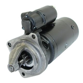 Starter for Fiatagri, New Holland, Iveco, Laverda, 12V 3.0 KW (9th pinion), 3-hole flange, bell opening to the right of