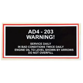 Decal 165 A 203 Service Daily