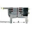 Generator / alternator 14 volts 200 amperes, flat straps belt pulley