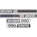 Aufklebersatz schwarz weiß für David Brown 990...