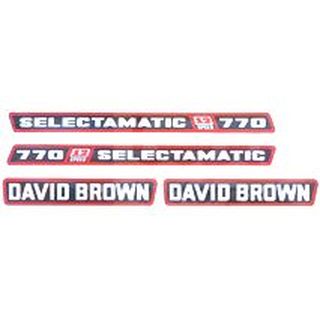 Aufkleber Decal Kit für David Brown 770 Selectamatic, Ref.: K961925, K961926, K961927, K961928