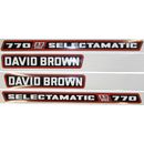 Decal Kit for David Brown 770 Selectamatic, Ref.: K961925, K961926, K961927, K961928