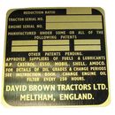 Traktor-Abzeichen David Brown 990 Weiß - Gold